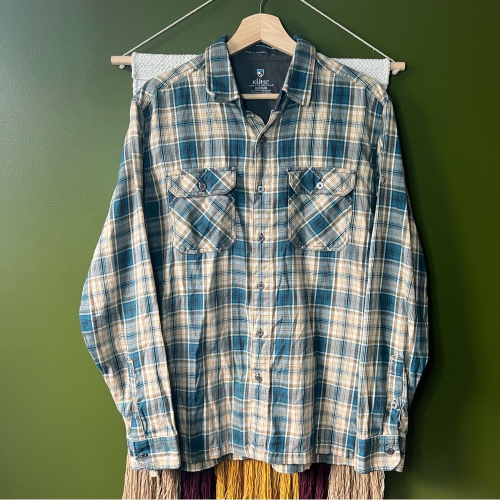Kühl Blue Dillingr Flannel Shirt Medium